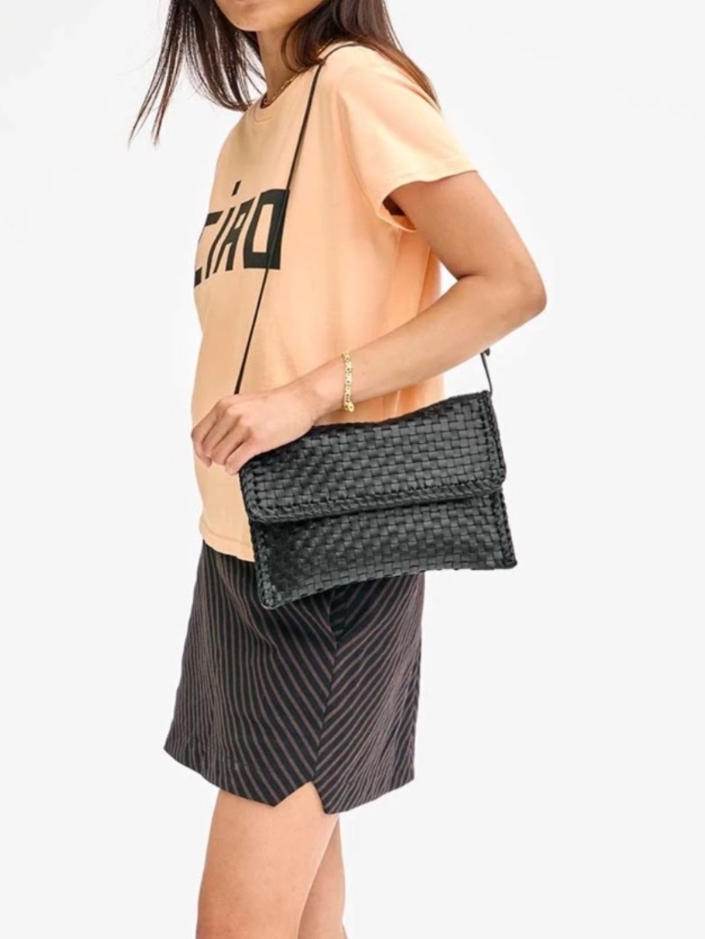 Clare V • Envelope Clutch Handbag
Black Woven Checker - Picture 13 of 13